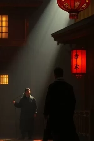 《深夜书店》海报：凌晨书店暖光与堆叠的旧书脊